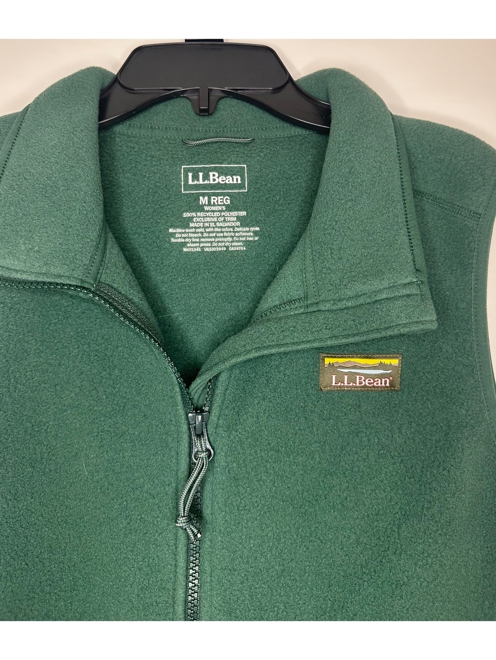 L.L.Bean Green Fleece Vest